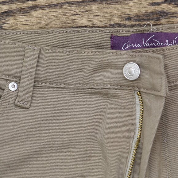 NWT Gloria Vanderbilt Classic High Rise Tapered Jeans Hazelnut Brown 16 Long - Picture 7 of 9